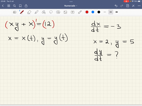 if-xyx12-and-dxdt-3-then-what-is-dydt-when-x2-and-y5-99516