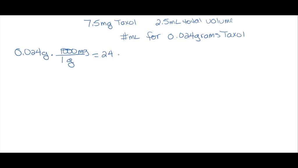 SOLVED Dosage calculation If a solution in a vial contains 7.5 mg of