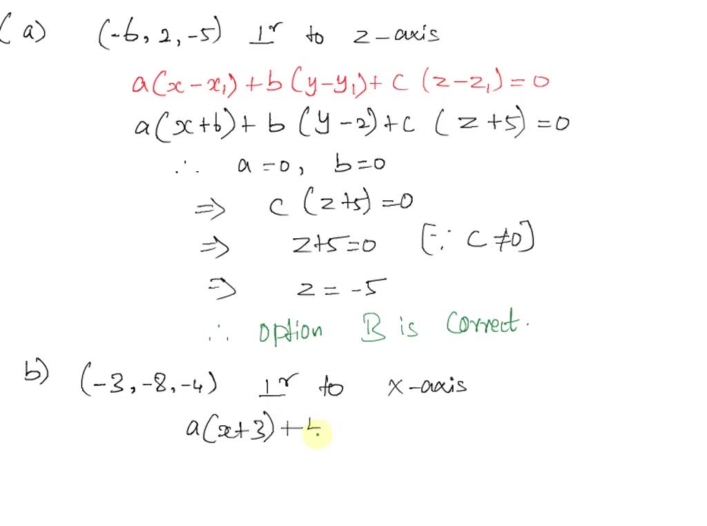 SOLVED: Describe the plane perpendicular to each of the following axes ...