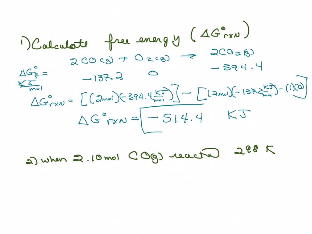 Show that the reaction, CO(g) + 12O2(g) ⟶ CO2(g) at 300 K is ...