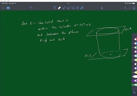 use-cylindrical-coordinates-evaluate-sqrt-x2-y2-dv-e-where-e-is-the-region-that-lies-inside-the-cylinder-x2-y2-9-and-between-the-planes-z-3-and-z-9-60537