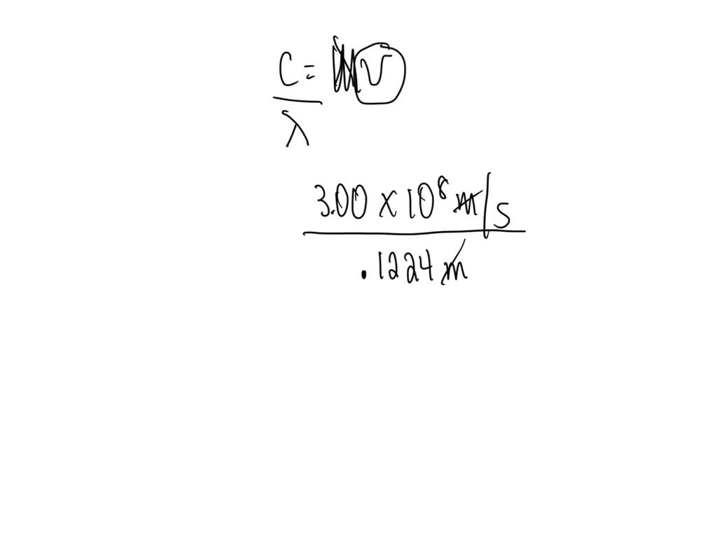 SOLVED Calculate the frequency of each of the following wavelengths of