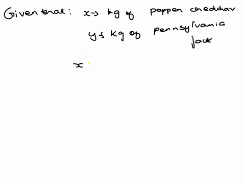 a-grocery-store-offers-a-cheese-sampler-that-includes-a-pepper-cheddar-cheese-that-costs-12-per-kilogram-and-pennsylvania-jack-that-costs-9-per-kilogram-how-many-kilograms-of-each-were-used-73435