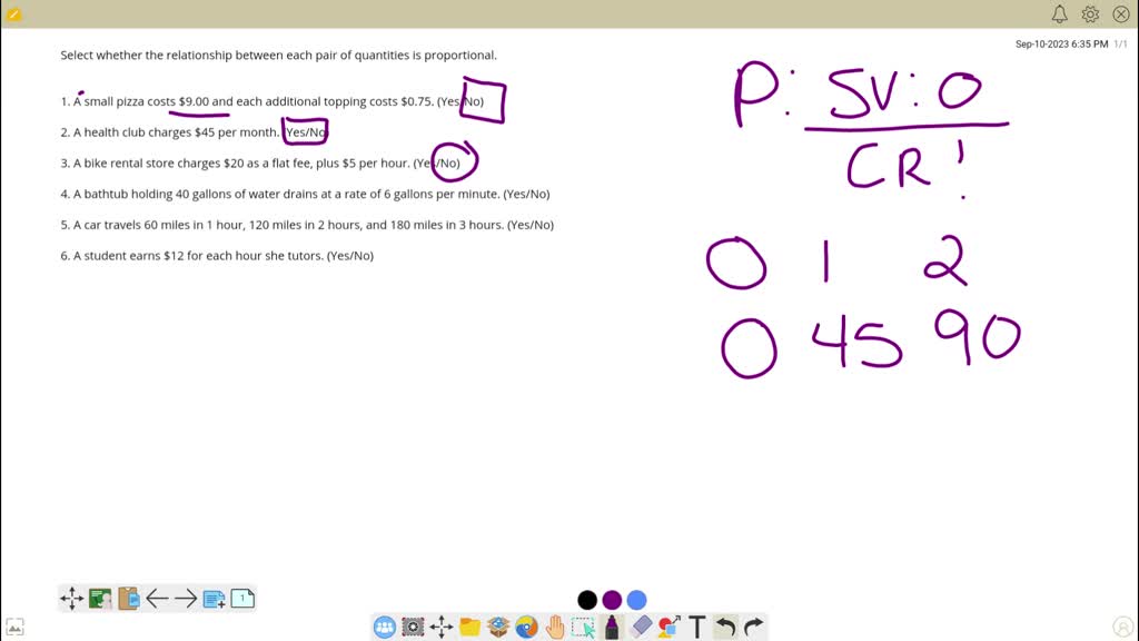 SOLVED Select whether the relationship between each pair of quantities