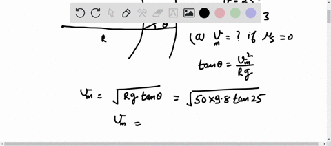 4-a-curve-with-a-radius-of-50-m-is-banked-at-an-angle-of-25-the-coefficient-of-static-friction-between-the-tires-and-the-roadway-is-03-a-find-the-correct-speed-of-an-automobile-that-does-not-74373