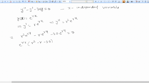 solve-the-differential-equation-assume-the-independent-variable-is-x-y-y-30y-0-y-cl-c2e6x-5x-65665