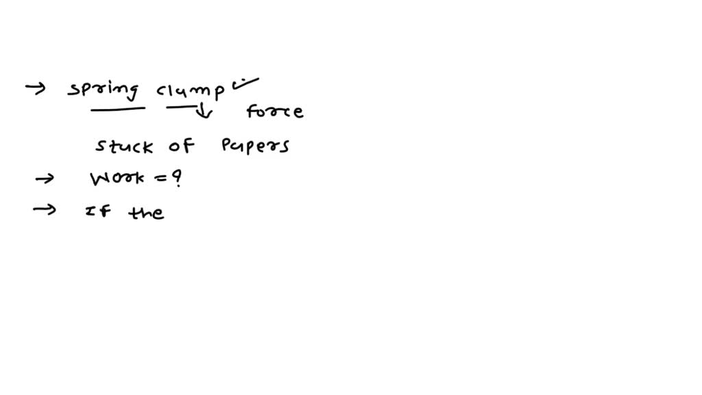 SOLVED a spring clamp exerts a force on a stack of papers it is