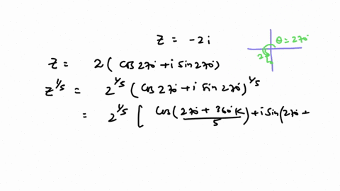 the-complex-fifth-roots-of-2i-leave-answer-in-polar-form-64015
