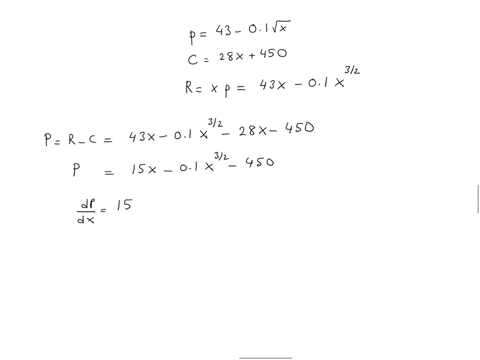 1-find-the-price-that-will-maximize-profit-for-the-demand-and-cost-functions-where-p-is-the-price-x-is-the-number-of-units-and-c-is-the-cost-demand-function-cost-function-p-43-01x12-c-28x-45-82575