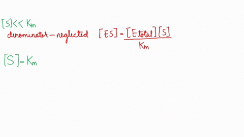 enzyme-catalyzed-single-substrate-reaction-e-s-es-3-e-p-the-model-can-be-more-readily-understood-when-comparing-three-conditions-s-km-s-km-and-s-km-match-each-statement-with-the-condition-th-57623