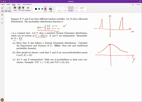 suppose-_-xyand-z-are-three-different-random-variables-let-x-obey-bernouli-distribution_-the-probability-disbribution-function-is-05-05-pr-constant-here-let-y-obey-standard-normal-gaussian-d-91842