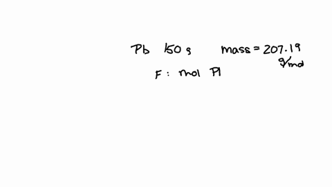 a-sample-of-lead-had-a-mass-of-150-g-the-molar-mass-of-lead-is-20719-g-how-many-moles-of-lead-does-the-sample-contain-42597