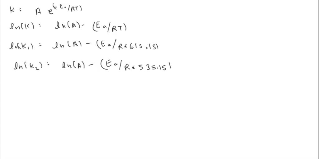 SOLVED The rate constant k for certain reaction is measured at two