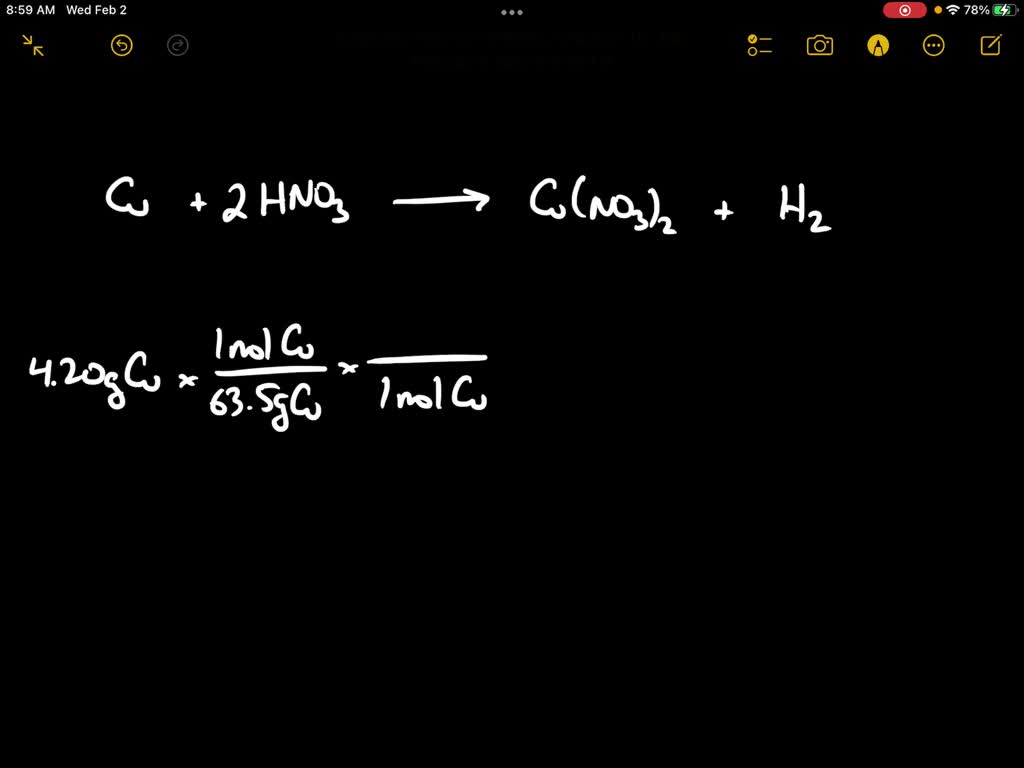SOLVED Elemental copper reacts with nitric acid to yield copper (II) nitrate and molecular
