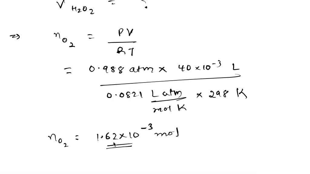 A student investigates the reaction between H2O2 (aq) and NaOCl (aq ...