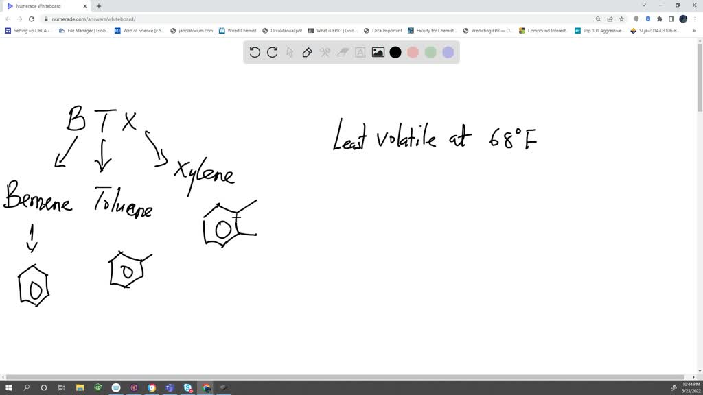 SOLVED Benzene, toluene, and xylene known as BTX) are the three most commonly