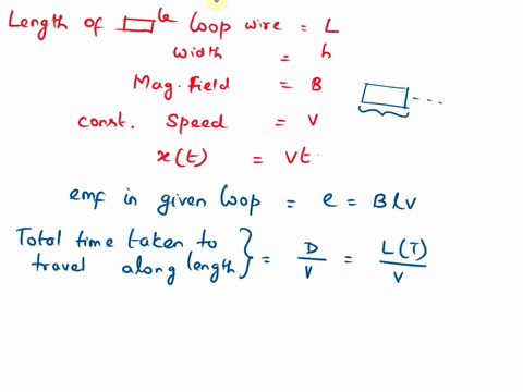 10-marks-rectangular-loop-of-wire-sides-h-and-l-lies-just-outside-region-of-uniform-magnetic-field-b-in-plane-perpendicular-to-the-field-it-begins-to-move-into-the-region-with-the-field-with-11368