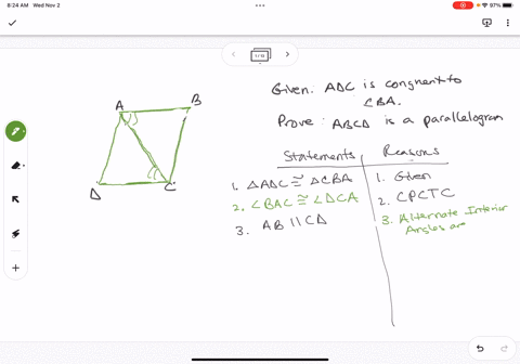 in-quadrilateral-abcd-given-triangle-adc-is-congruent-to-cba-prove-abcd-is-a-parallelogram-statements-reasons-aadc-4-cba-given-cpctc-angles-ab-cd-cpctc-angles-ad-bc-abcd-is-a-paralle-logram-40767
