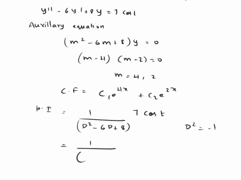 find-the-general-solution-of-y-6y-8y-7-cos-t-78393
