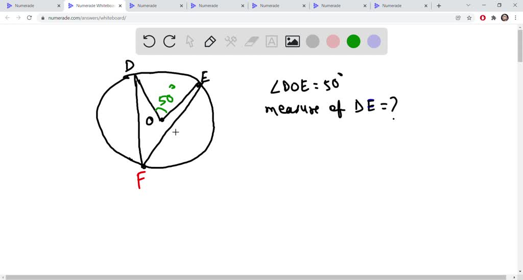 SOLVED: 'In the following diagram DF and EF are chords in Circle and ...