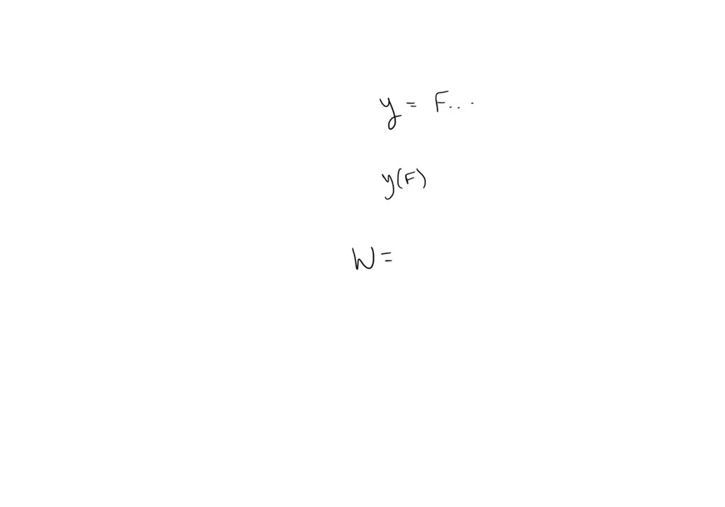 SOLVED The extension, ?, of a material with an applied force, ?, is given by ? = ??×2×10−3. a