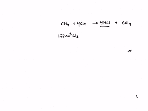 methane-gas-and-chlorine-gas-react-to-form-hydrogen-chloride-gas-and-carbon-tetrachloride-gas-what-volume-of-hydrogen-chloride-would-be-produced-by-this-reaction-if-172-cm3-of-chlorine-were-78983