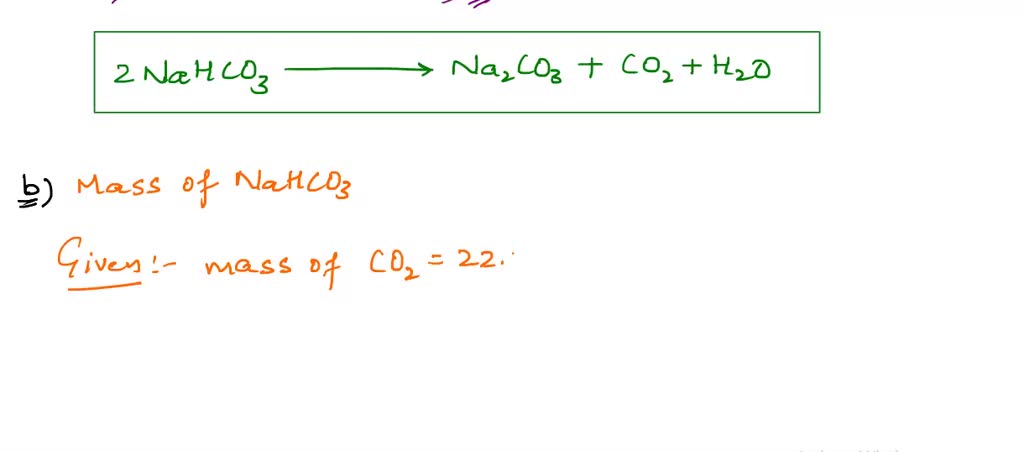 Decomposition of Sodium Bicarbonate - Balanced Equation