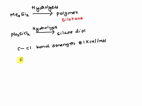 why-does-hydrolysis-of-me2si2-give-a-polymer-but-the-hydrolysis-of-ph2sicl2-gives-ph2sioh2-a-silanediol-11912