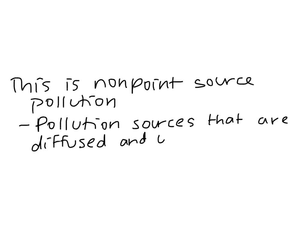 SOLVED: Water pollution that enters a body of water from a specific ...