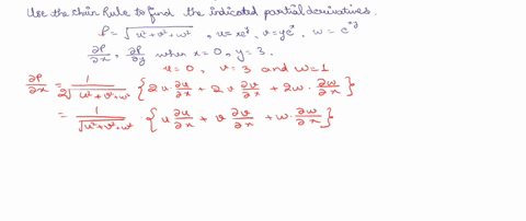 use-the-chain-rule-to-find-the-indicated-partial-derivatives-p-u2v2-w2-u-xey-yex-w-exy-dp-ap-when-x-0y-3-dx-dy-97215