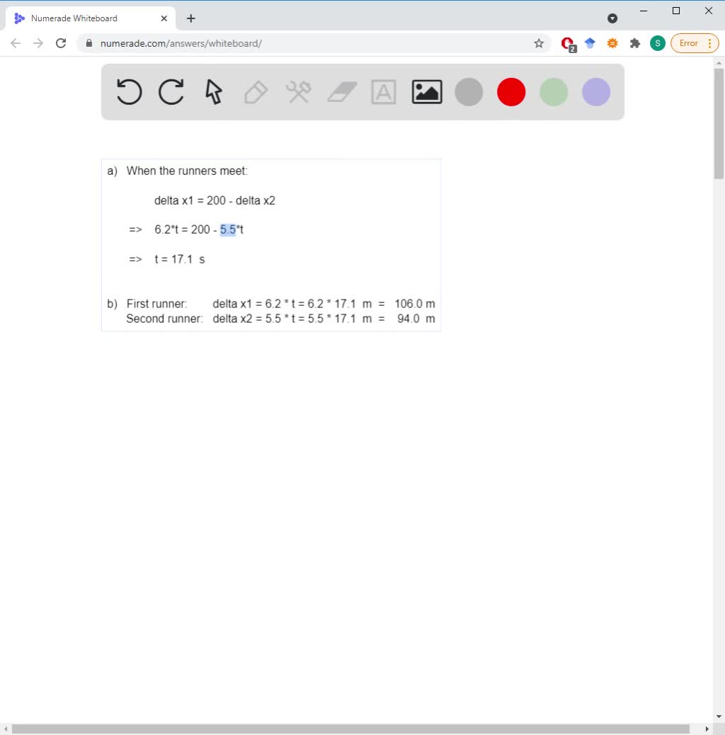 SOLVED: Two Runners Start Simultaneously From The Same Point On A ...