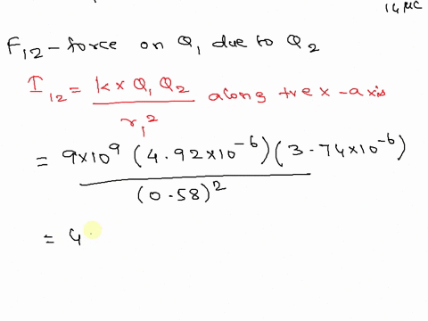 three-point-charges-q1-q2-and-q3-with-magnitudes-492-c-374-c-and-114-c-respectively-are-located-along-the-x-axis-at-x-0-m-0580-m-and-0900-m-respectively-find-the-net-force-exerted-on-q1-due-91283