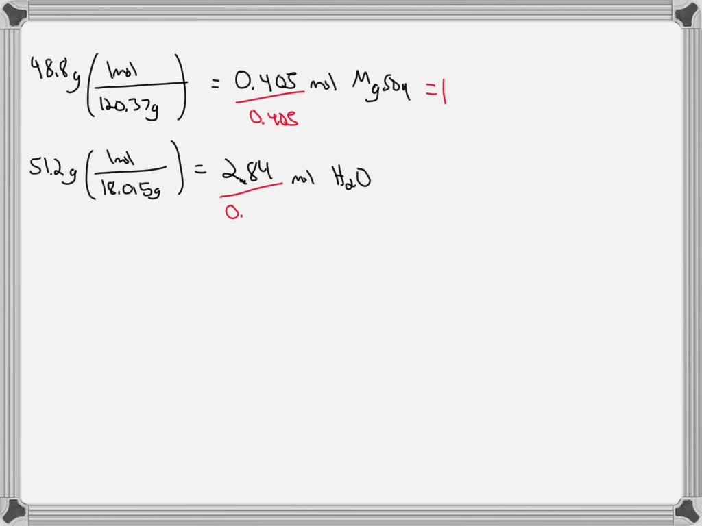 SOLVED: 1. The composition of a hydrate is given in the circle graph ...