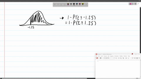 a-t-distribution-with-7-degrees-of-freedom-is-graphed-below-the-region-under-the-curve-to-the-right-of-t-125-is-shaded-01020304123-1-2-3-find-the-area-of-the-shaded-region-round-your-answer-to-three-d