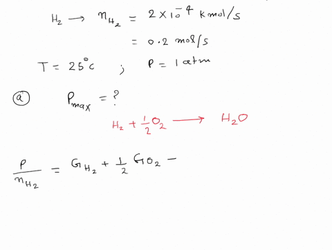 problem-1-separate-streams-of-hydrogen-h2-and-oxygen-o2-at-25-c-and-1-atm-enter-a-fuel-cell-operating-at-steady-state-and-liquid-water-exits-at-25-c-and-1-atm-the-hydrogen-flow-rate-is-2-10-27705