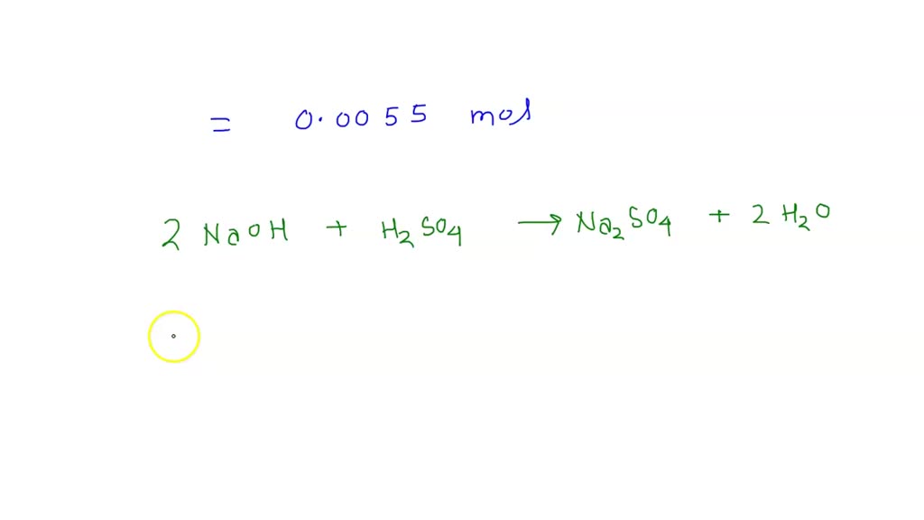 Solved What Is The Molarity Of A Naoh Solution If 155 Ml Of A 0220 M H2so4 Solution Is 7212