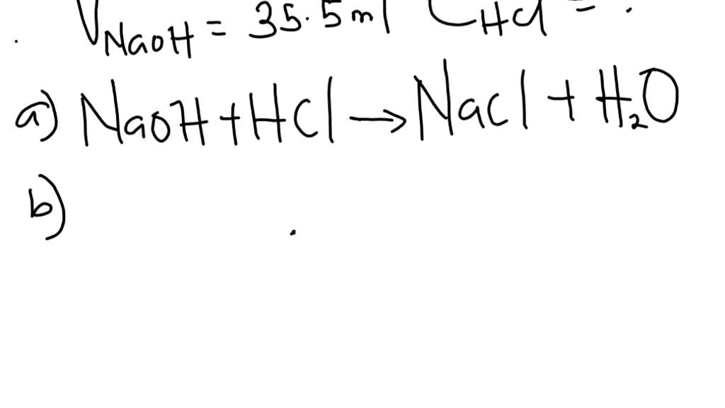 SOLVED A student is asked to perform a neutralization reaction between