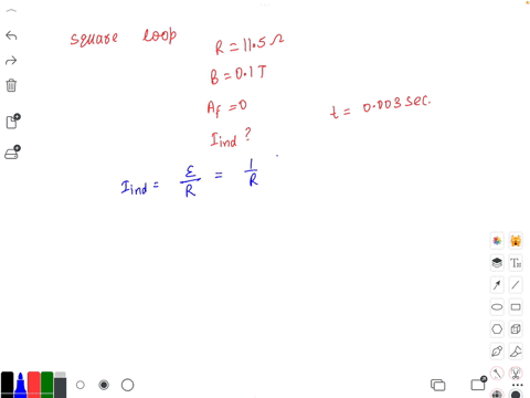 question-14-the-square-loop-as-in-the-figure-is-made-of-wires-with-total-resistance-r-115-0-the-loop-is-placed-in-a-uniform-magnetic-field-of-01-perpendicular-to-the-plane-of-the-loop-if-the-45443