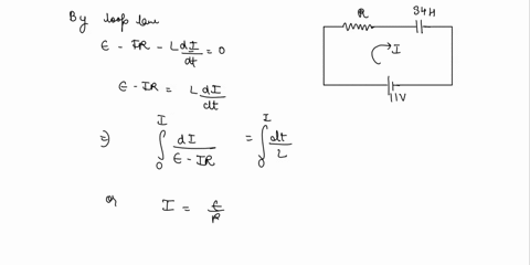 a-series-lr-circuit-contains-an-emf-source-of-11-v-having-no-internal-resistance-a-resistor-a-34-h-inductor-having-no-appreciable-resistance-and-a-switch-if-the-emf-across-the-inductor-is-80-55782