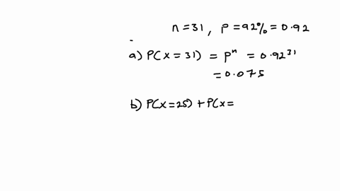 according-to-an-airline-a-particular-flight-is-on-time-92-of-the-time-suppose-31-flights-are-randomly-selected-and-the-number-of-on-time-flights-is-recorded-find-the-probabilities-of-the-fol-98308