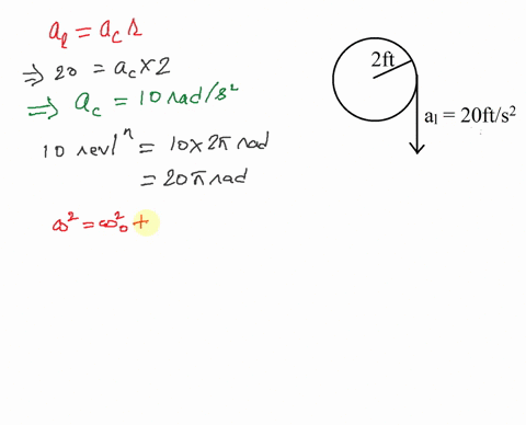 the-hook-is-attached-t0-cord-which-is-wound-around-the-drum-if-it-moves-from-rest-with-an-acceleration-of-20-fts-determine-the-angular-acceleration-of-the-drum-and-its-angular-velocity-after-01676