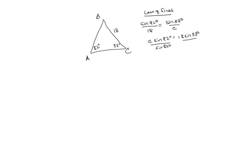 in-triangle-abc-angle-a-82-degrees-angle-c-33-degrees-and-side-a-18-find-side-of-triangle-abc-to-the-nearest-tenth-10-points-in-triangle-abc-side-a-7side-b-9and-side-4-find-the-measure-of-an-63803