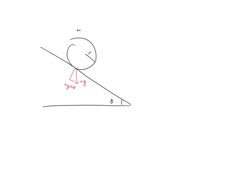 a-very-thin-circular-hoop-of-mass-m-and-radius-r-rolls-without-slipping-down-a-ramp-inclined-at-an-angle-with-the-horizontal-as-shown-in-the-figure-what-is-the-acceleration-a-of-the-center-o-75012