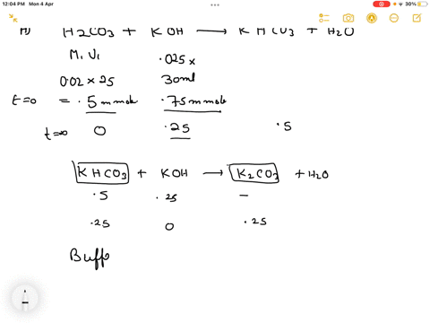 c-consider-the-titration-of-250-mlml-of-00200-mm-h2co3h2co3-with-00250-mm-kohkoh-calculate-the-phph-after-the-addition-of-300-mlml-of-base-ka143107ka143107-and-ka2561011ka2561011-d-consider-94345