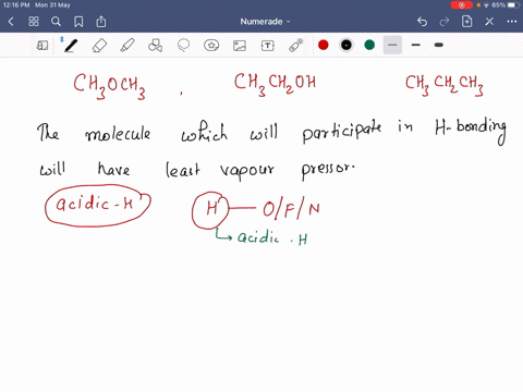 which-has-the-smallest-vapor-pressure-at-25-degrees-ch3och3-ch3ch2oh-ch3ch2ch3