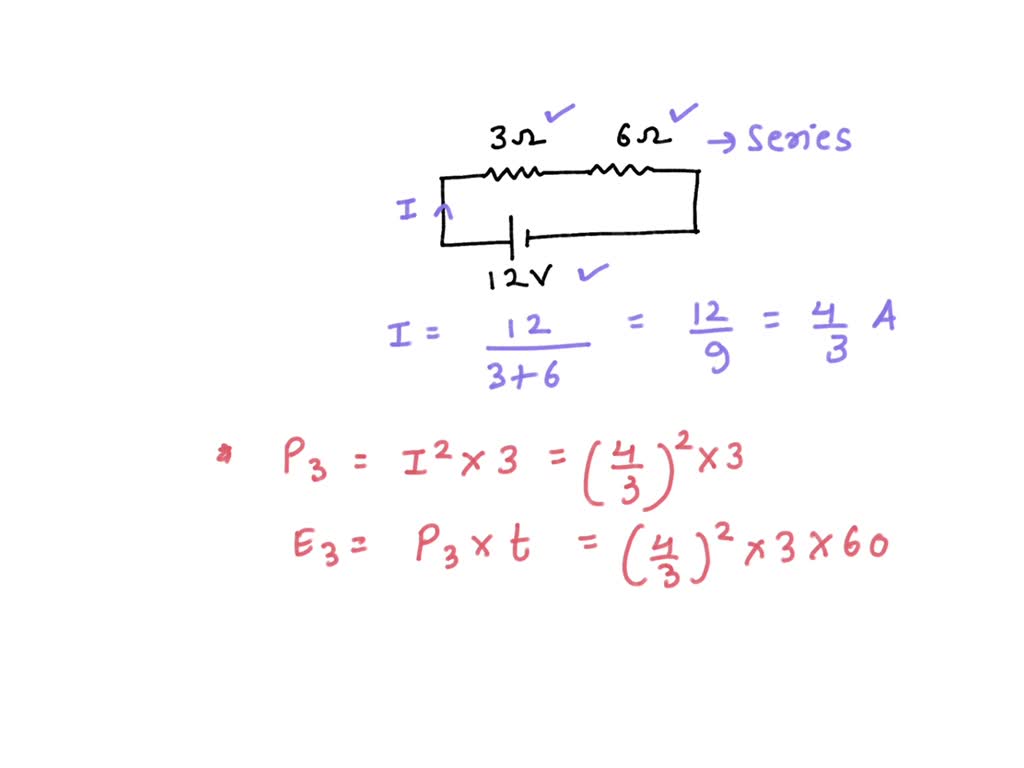 SOLVED Two coils of resistance 3 ohm and 6 ohm are connected in series
