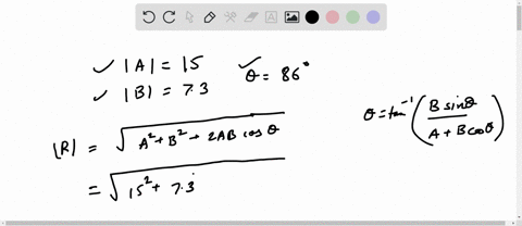 consider-two-vectors-a-and-b-and-their-resultant-a-b-the-magnitudes-of-the-vectors-a-and-b-are-respectively-15-and-73-and-they-act-at-86-to-each-other-a-b-a-b-find-the-magnitude-of-the-resul-81092