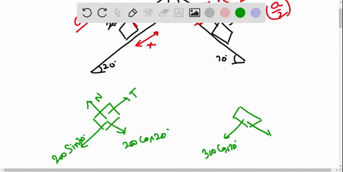 the-two-blocks-shown-are-originally-at-rest-neglecting-the-masses-of-the-pulleys-and-the-effect-of-friction-in-the-pulleys-and-between-the-blocks-and-the-inclines-determine-a-the-acceleratio-00915