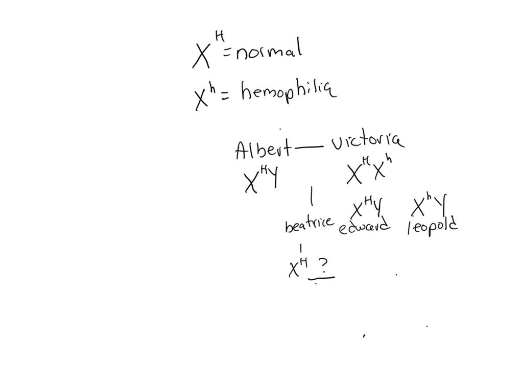 SOLVED A partial pedigree of hemophilia in the descendants of