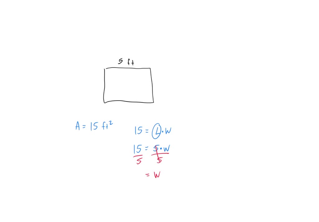 solved-the-area-of-the-shaded-rectangle-shown-below-is-15-square-feet